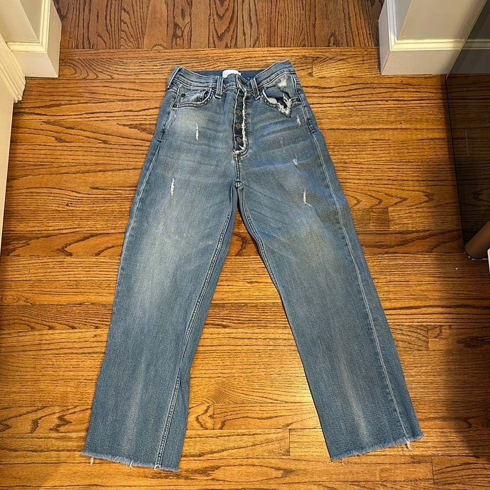 Stylish Distressed Blue Jeans